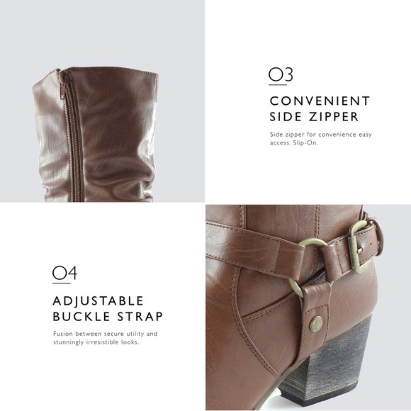 LIKE NEW Cowboy/Western Style Boot with Buckle - Picture 4 of 8